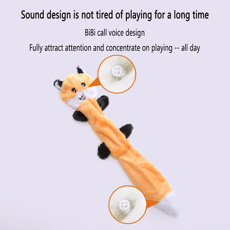 Mikey's Long Plush Squeaky Dog Toy